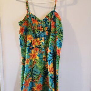 Womens a byer tropical floral.mini dress medium